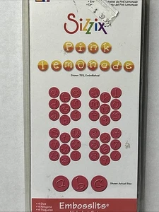 Sizzix  Pink Lemonade Embosslits Alphabet Set Letters & Numbers Uppercase - Picture 1 of 10