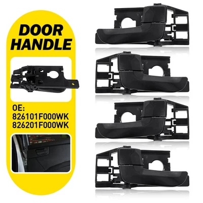 4X Manija interior de puerta izquierda derecha negra ER para Kia Sportage 2005 06-2010 Foto 1 de 4