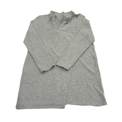 Cárdigan largo envolvente J. Jill suéter para mujer talla M gris mezcla de algodón tejido simulado Foto 1 de 4