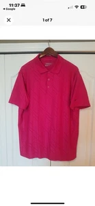 ⛳ Nike Dri-FIT Tour Performance Golf Shirt Pink Graphics -Mens XL $65⛳ - Picture 1 of 6