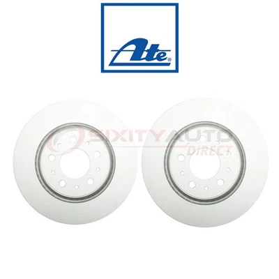 2 pc ATE Front Disc Brake Rotor for 1998-2000 Volvo V70 - Braking Tire bg Foto 1 de 4