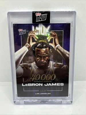 Topps Now LEBRON JAMES 40000 Career Points  LJ-40K Lakers 40,000 - Image 1 of 2