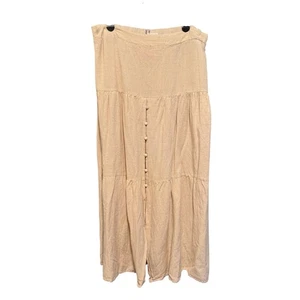 Japna XL Maxi Rock Stufen Knopfleiste Boho Bohemian lang Sommer Freizeit - Bild 1 von 3