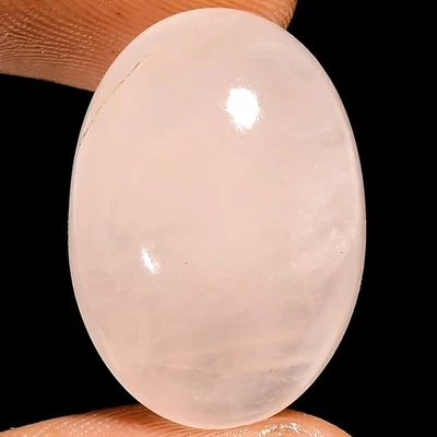 Piedra preciosa cabujón forma ovalada cuarzo rosa 100 % natural 19 quilates 21X15X7 mm EE-52210 Foto 1 de 2