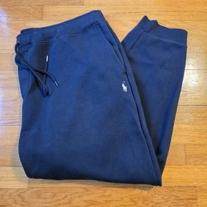 Polo Ralph Lauren Pony Logo Sweatpants Cotton Blend Blue SZ 3XB Pockets - Picture 1 of 11
