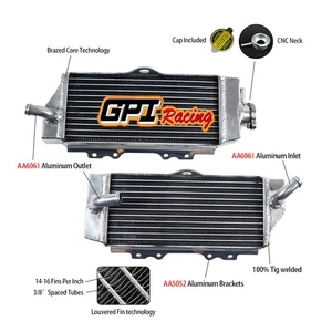 Aluminum Radiator FIT Yamaha YZ450F YZF450 WR450F WRF450 2003 2004 2005 2006 L&R - Picture 1 of 9