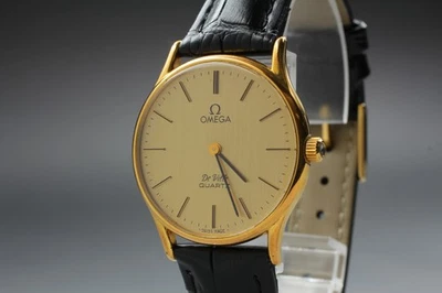Vintage 1984 Omega De Ville Quartz Gold Dial Cal.1390 Ref.1910072 [Near Mint] - image 1 of 4