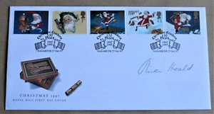 CHRISTMAS 1997 ROYAL MAIL FDC SIGNED BY POLITICIAN OLIVER HEALD - Picture 1 of 2