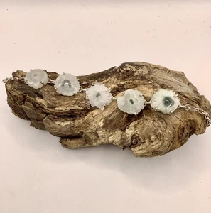 Artisan Bespoke Unique Handcrafted Sterling Silver & Solar Quartz Bracelet - Picture 1 of 5