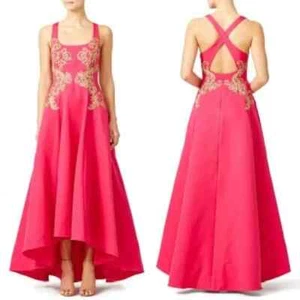 Marchesa Notte Gilded Royal Fuchsia Gown Sz 4 - Picture 1 of 16