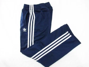 adidas Originals Youth Boys size M Navy 3-Stripes Tricot Polyester Track Pants - Picture 1 of 12