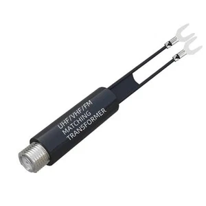 UHF VHF FM 75-300 Ohm TV Antenna Matching Transformer 9CL0 Coaxial Cable I8V7 - Picture 1 of 9