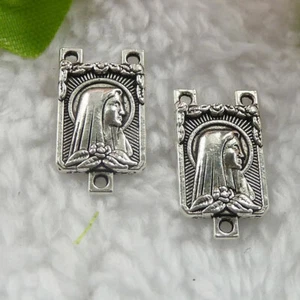 Envío Gratis 216 Piezas Conectores Retrato Plata Tíbet 19x10mm B036 - Imagen 1 de 4