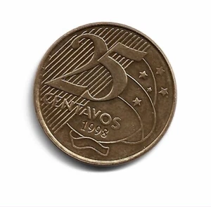 World Coins - Brazil 25 Centavos 1998 Coin KM# 650 - Picture 1 of 2