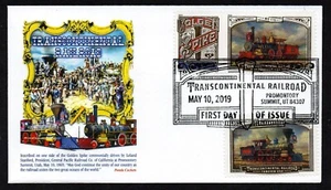 USA SCOTT #5378-5380 PANDA FDC COVER 2019 TRANSCONTINENTAL RAILROAD GOLDEN SPIKE - Picture 1 of 1
