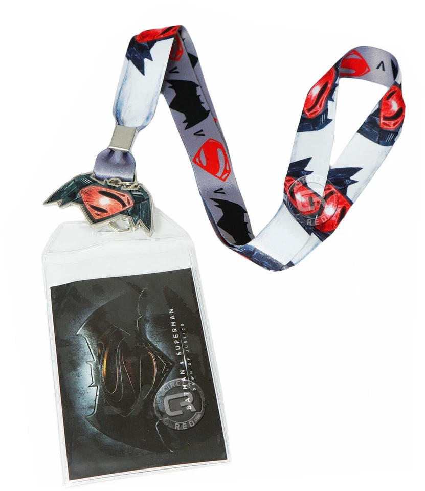 Batman v Superman Dawn of Justice Logo Lanyard with ID Holder & Charm Official - Image 1 of 1