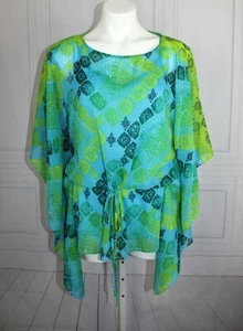 Womens Jones New York Signature M MED Kimono top blouse with attached tank cami - Picture 1 of 7