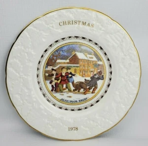 Vintage Coalport Navidad - 1978 "¡AY! Placa colectora de porcelana de hueso POOR BRUIN" - Imagen 1 de 7
