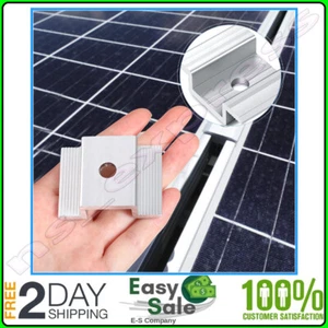 Solar Panel Mid Clamps Mount Bracket 1.06" Aluminium Mounting Accessories 12 PCS - Picture 1 of 12