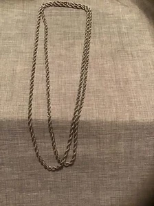 Collana Monet vintage tono argento mai usata. 52". Spessore, ritorto - Foto 1 di 2