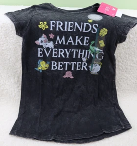 Girls' Disney Princess 'Friends Make Everything Better' Short Sleeve Size M - Picture 1 of 4