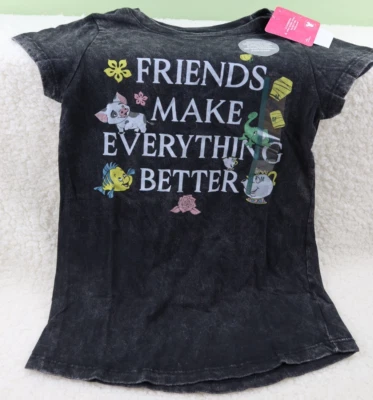 Girls' Disney Princess 'Friends Make Everything Better' Short Sleeve Size M - Image 1 of 4