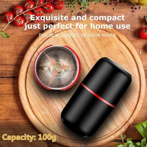 Spice Electric Grinder Steel Electric Grinder Crusher for Spices Cleaning Brush