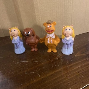 Rowlf Fozz & 2 Ms Piggy Stick Puppet Figure The Muppet Show Fisher Price 1978 - Picture 1 of 3