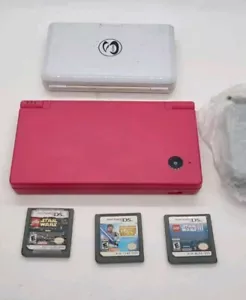 Nintendo DSi Pink Handheld System With 3 Games - Picture 1 of 15