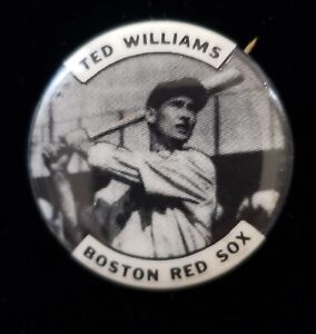 Ted williams button pin boston red sox unknown year