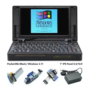 Pocket386 Retro DOS Computer 386sx-40Mhz Core M6117Soc Hand386 Upgrade schwarz - Bild 1 von 7