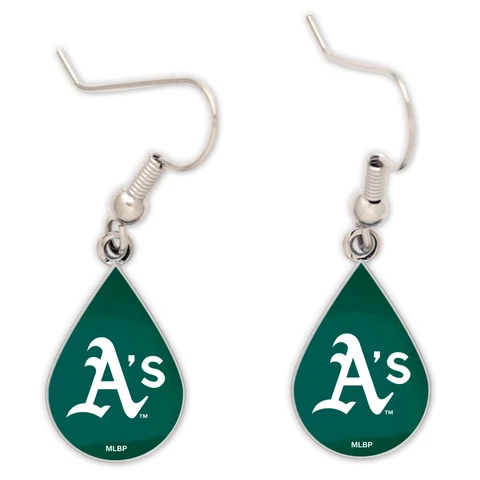 Oakland Athletics Tear Drop Earrings Cover