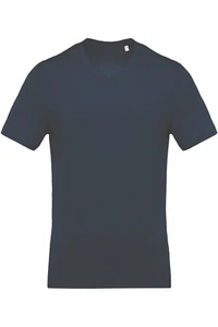 High quality plain Kariban T-shirts Navy with V-neck sizes S - 4XL. - Picture 1 of 2