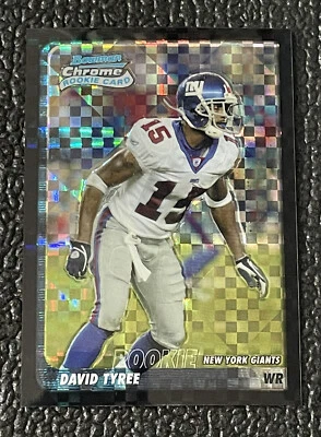 🔥TARJETA DE NOVATO DAVID TYREE 2003 BOWMAN CROMO X-FRACTOR REFRACTOR #d/250🔥GIGANTES Foto 1 de 2