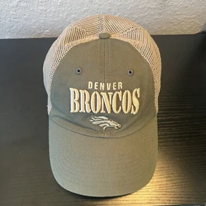 Denver Broncos NFL Team Apparel Trucker Hat Snapback Green Football Cap OS Sport - Picture 1 of 9