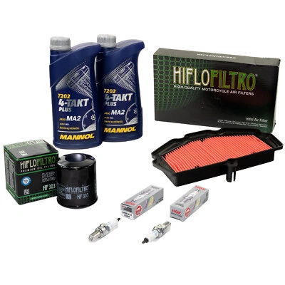 NO-NAME Wartung Set für Kawasaki KLE 650 Z650 Vulcan 2L Öl Luftfilter Ölfilter Zündkerze