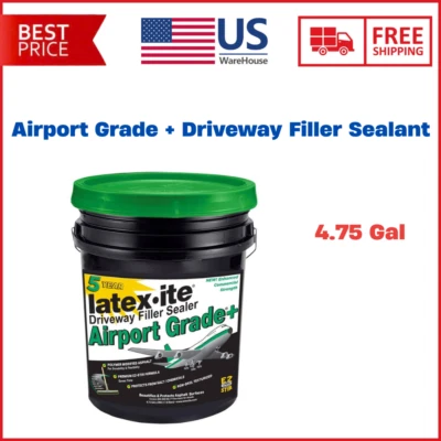 LATEX-ITE NEW 4.75 Gal. Airport Grade Asphalt Driveway Filler Sealer One-Coat