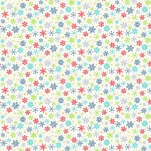 100% Cotton Fabric Makower Christmas Snowflakes Snow Xmas Festive Winter - Picture 1 of 1