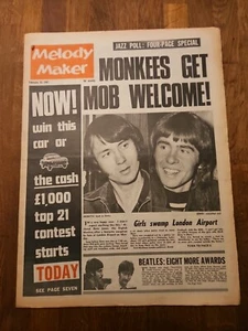 Melody Maker February 18th 1967, Monkees Cover Beatles Strawberry Fields - Imagen 1 de 5