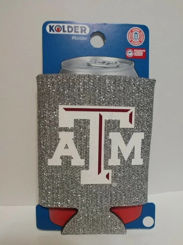 Texas A&M Aggies Kolder Kaddy Beer Can Holder - Glitter Cover
