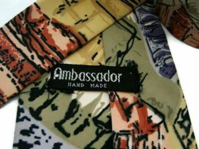 Ambassador Handmade Imported Peacock Silk Men's Tie Designer Dress Suit Necktie Foto 1 de 4