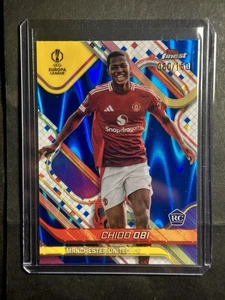 2024-25 Topps Finest UEFA CHIDO OBI RC Rookie Blue #80/150- Manchester Utd - Bild 1 von 2