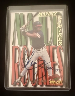 1995 Signature Rookies Tetrad - Sr Force Manny Ramirez #F11 Autographs /2500... - Image 1 of 3