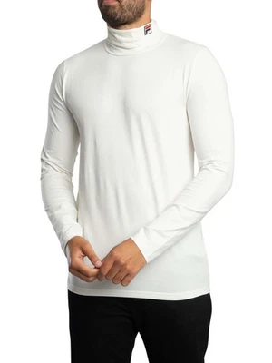 Fila Men's 19th Roll Classic Longsleeved T-Shirt, White - Image 1 of 4