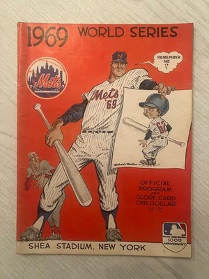 1969 World Series New York Mets Shea Stadium Official Program & Score Card NICE! - Image 1 of 4