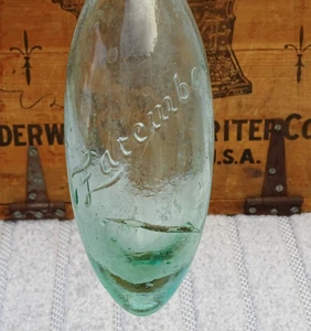 Botella de refresco torpedo Zarembo Island Alaska agua mineral Seattle WA vidrio antiguo - Imagen 1 de 17
