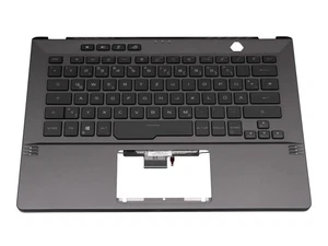 Clavier original Asus ROG Zephyrus G14 GA401QM avec top case FR (allemand) noir - Photo 1/4