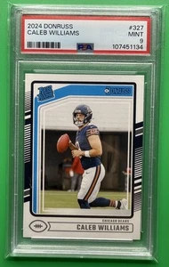 2024 PANINI DONRUSS CALEB WILLIAMS ROOKIE #327 PSA 9 MINT BEARS RC - Picture 1 of 3