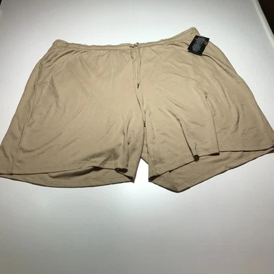 Nuevo con etiquetas Pantalón Corto Tejido Deportivo Mujer Interior Talla Grande en Tostado Suave Verano Básicos 38/40 5X Foto 1 de 4