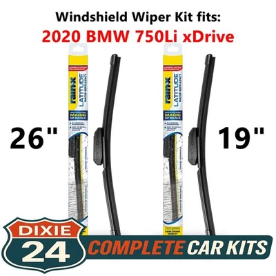 Rain-X Latitude 2-n-1 Wiper Kit fits: 2020 BMW 750Li xDrive (26" & 19") — 第 1/4 张图片